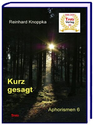 cover image of kurz gesagt--Aphorismen 6